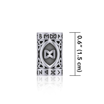 Intuition Rune Symbol Silver Bead TBD360 - Jewelry